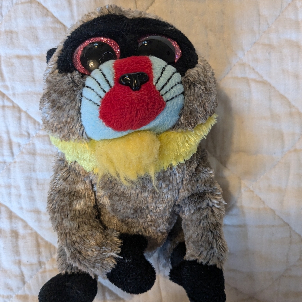 Baboon Ty Beanie Boos Wasabi the Baboon Monkey Plush Tysilk c. 2019
